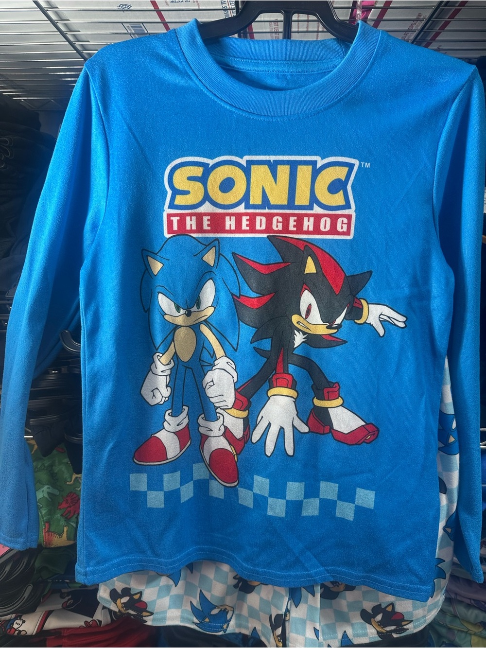 Boys' Blue Graphic Long-Sleeve Shirt